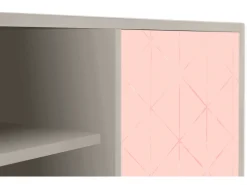 Hot Mueble de TV - 170х69х48 cm - T2 - Rose Quartz, Areia Bege