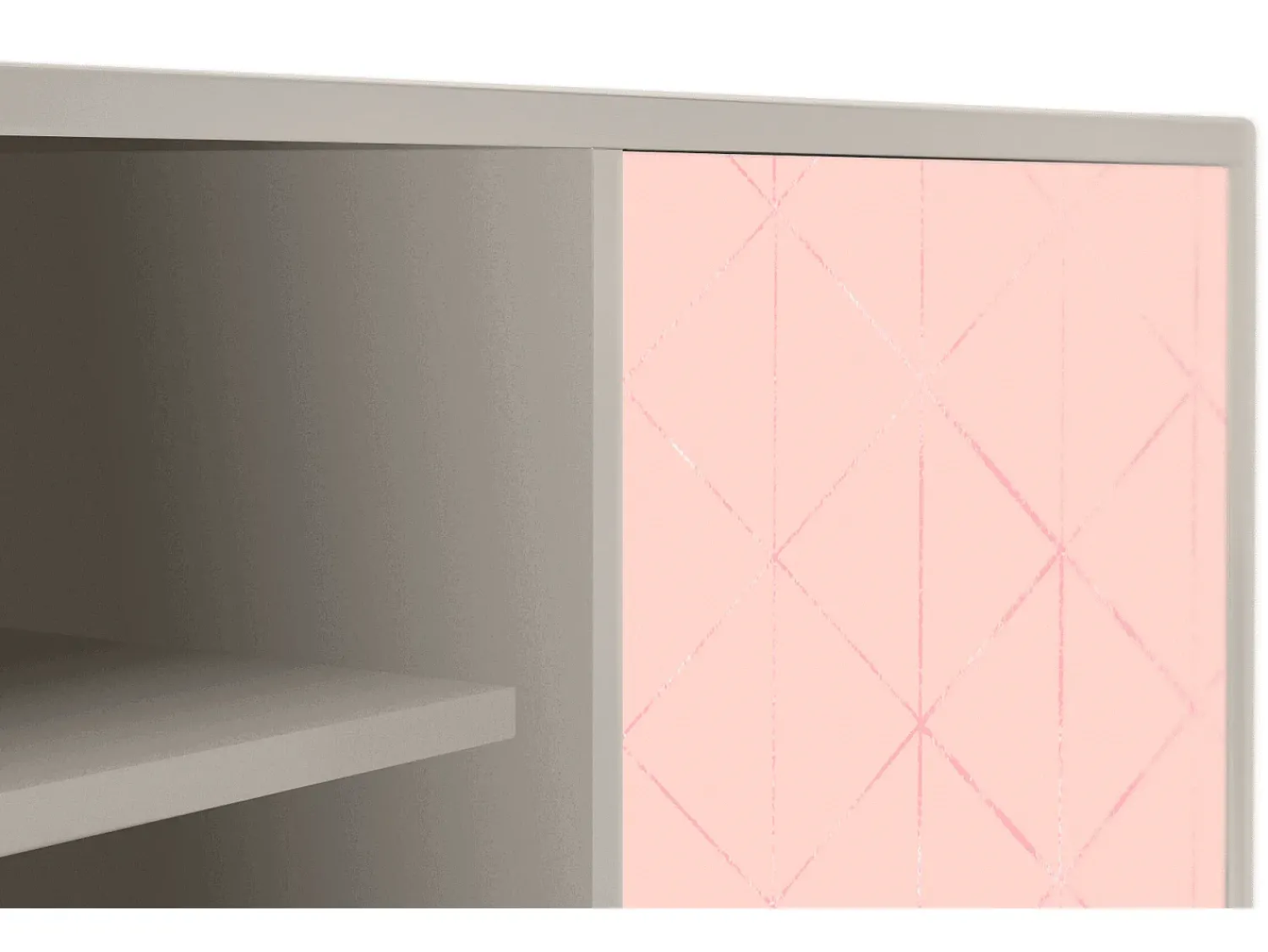 Hot Mueble de TV - 170х69х48 cm - T2 - Rose Quartz, Areia Bege