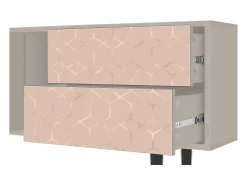 Mueble de TV - 170х69х48 cm - T1 - Rose Honeycomb, Areia^ Móvel De Tv