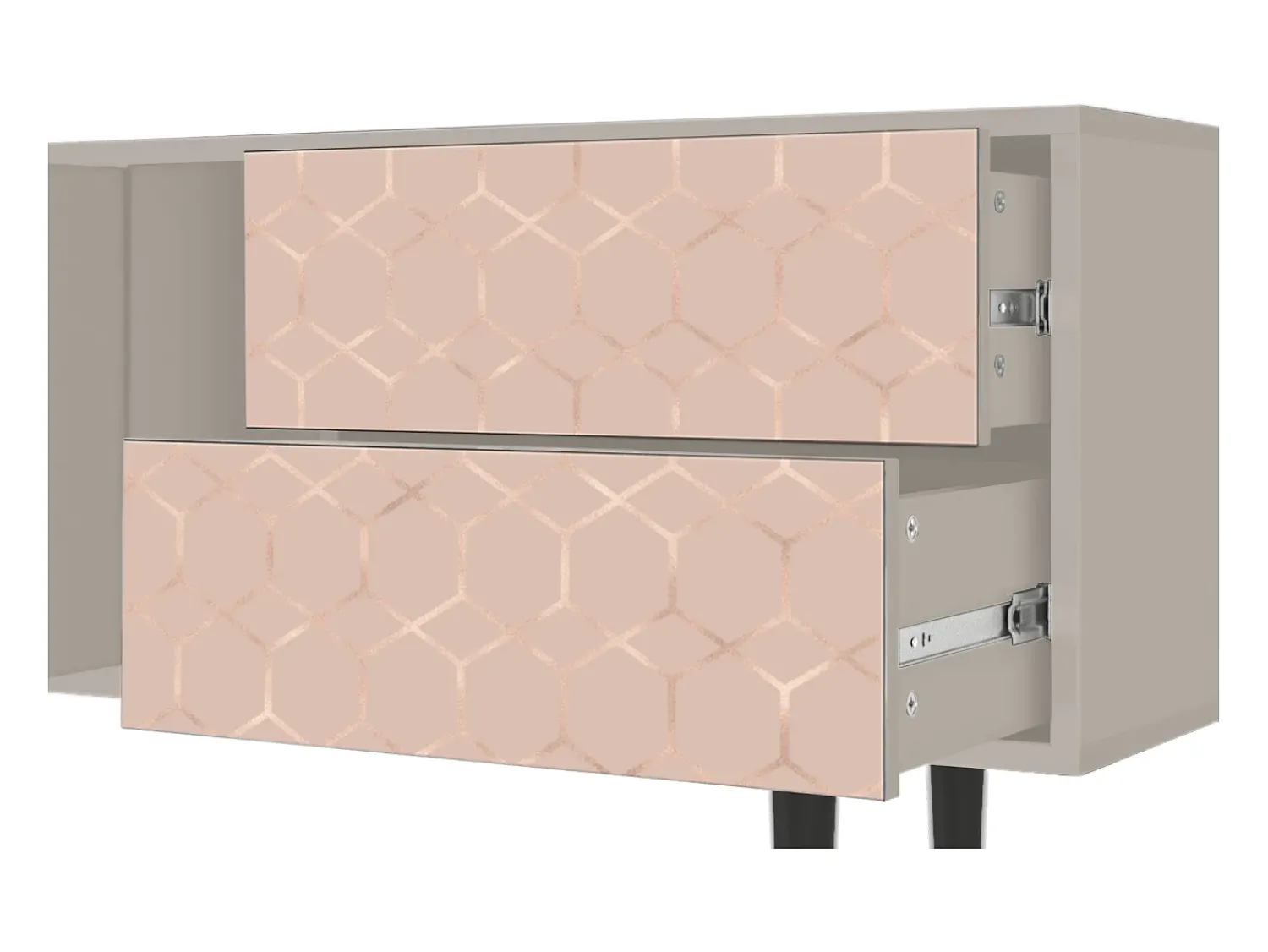 Mueble de TV - 170х69х48 cm - T1 - Rose Honeycomb, Areia^ Móvel De Tv