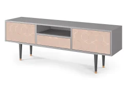 Mueble de TV - 170х59х41 cm - T6 - Rose Honeycomb, Cinza^ Móvel De Tv