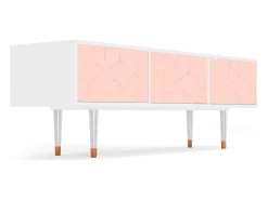 Hot Mueble de TV - 170х59х48 cm - T4 - Rose Quartz, Branco Bege