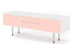 Hot Mueble de TV - 170х59х48 cm - T4 - Rose Quartz, Branco Bege