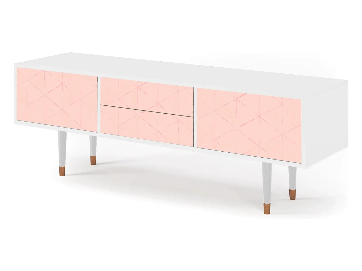 Hot Mueble de TV - 170х59х48 cm - T4 - Rose Quartz, Branco Bege