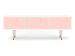 Hot Mueble de TV - 170х59х48 cm - T4 - Rose Quartz, Branco Bege