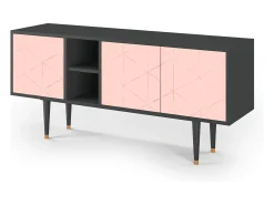 Mueble de TV - 150х69х41 cm - T5 - Rose Quartz, Antracite^ Móvel De Tv