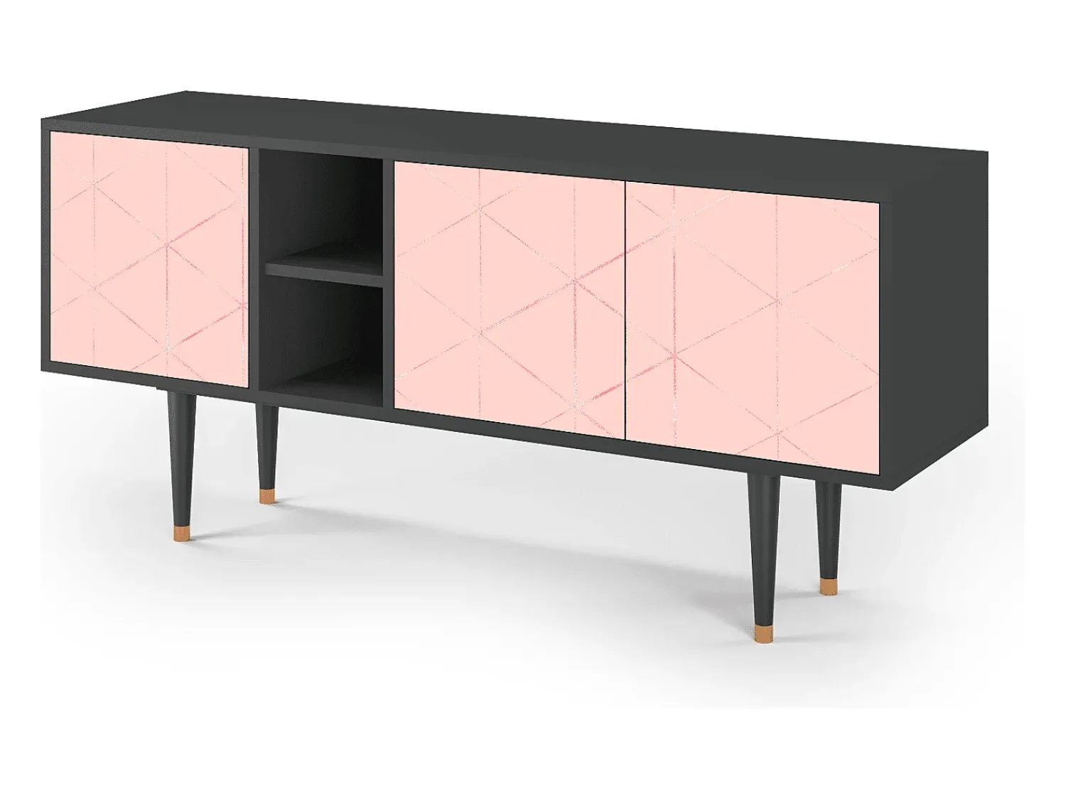 Mueble de TV - 150х69х41 cm - T5 - Rose Quartz, Antracite^ Móvel De Tv