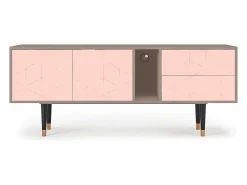 New Mueble de TV - 170х69х48 cm - T1 - Rose Quartz, Latte Bege