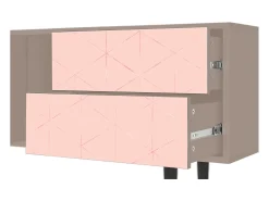 New Mueble de TV - 170х69х48 cm - T1 - Rose Quartz, Latte Bege