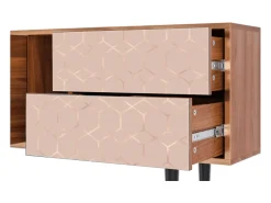 Mueble de TV - 170х69х48 cm - T1 - Rose Honeycomb, Nogueira Castanho