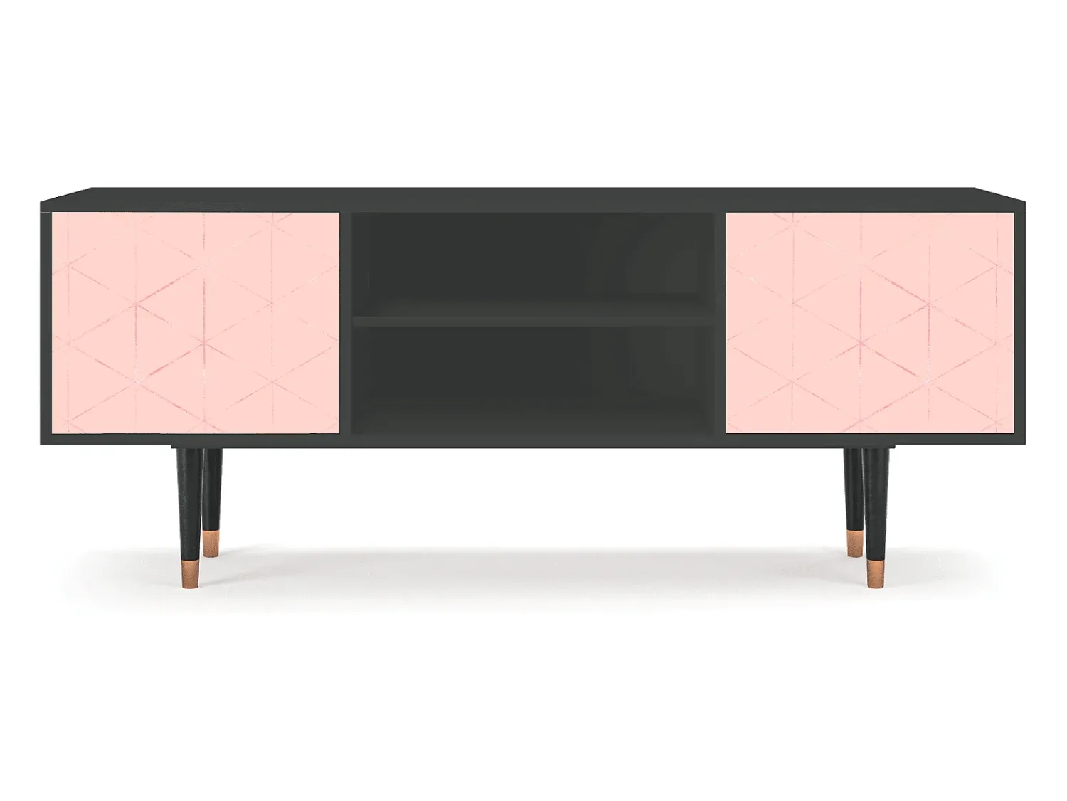 Móvel De Tv| Mueble de TV - 170х69х48 cm - T2 - Rose Quartz, Antracite Cinza antracite