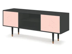 Móvel De Tv| Mueble de TV - 170х69х48 cm - T2 - Rose Quartz, Antracite Cinza antracite