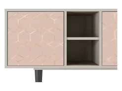 Outlet Mueble de TV - 150х69х41 cm - T5 - Rose Honeycomb, Areia Bege