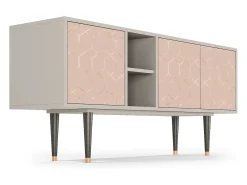 Outlet Mueble de TV - 150х69х41 cm - T5 - Rose Honeycomb, Areia Bege