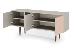Outlet Mueble de TV - 150х69х41 cm - T5 - Rose Honeycomb, Areia Bege