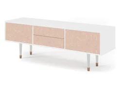 Móvel De Tv| Mueble de TV - 170х59х48 cm - T4 - Rose Honeycomb, Branco Bege