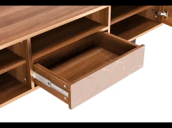 Móvel De Tv| Mueble de TV - 170х59х41 cm - T6 - Rose Honeycomb, Nogueira Castanho