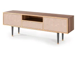 Móvel De Tv| Mueble de TV - 170х59х41 cm - T6 - Rose Honeycomb, Nogueira Castanho