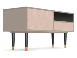 Mueble de TV - 115х59х48 cm - T3 - Rose Honeycomb, Areia^ Móvel De Tv