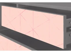 Mueble de TV - 170х59х48 cm - T4 - Rose Quartz, Cinza^ Móvel De Tv