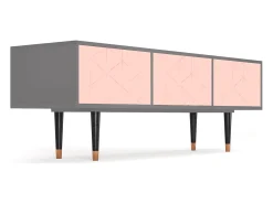 Mueble de TV - 170х59х48 cm - T4 - Rose Quartz, Cinza^ Móvel De Tv
