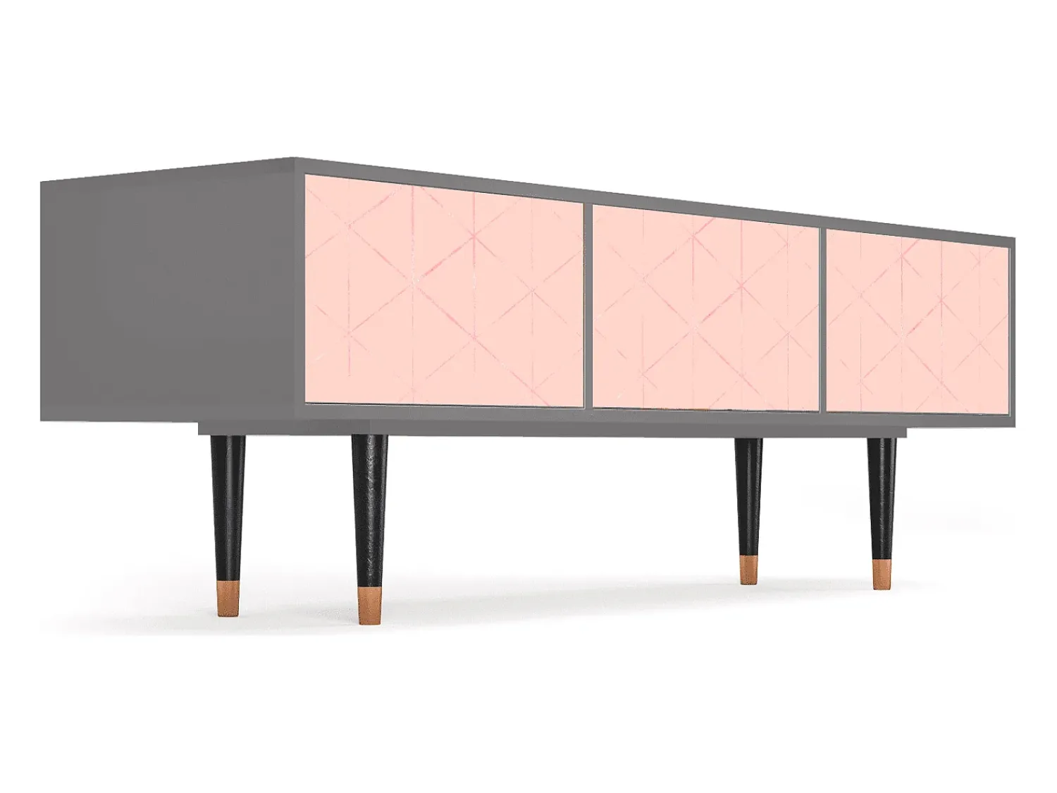 Mueble de TV - 170х59х48 cm - T4 - Rose Quartz, Cinza^ Móvel De Tv