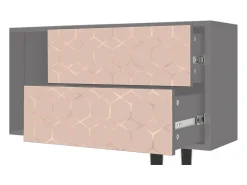 Mueble de TV - 170х69х48 cm - T1 - Rose Honeycomb, Cinza^ Móvel De Tv