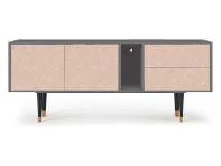 Mueble de TV - 170х69х48 cm - T1 - Rose Honeycomb, Cinza^ Móvel De Tv