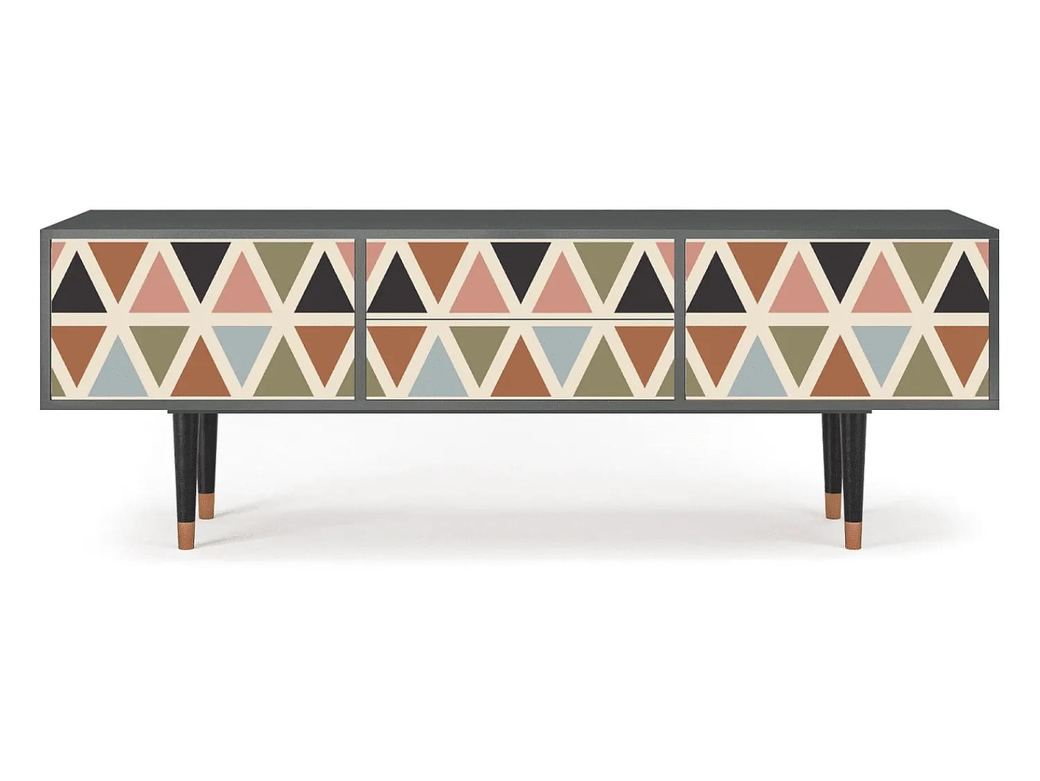 Mueble de TV - 170х59х48 cm - T4 - Royal Triangles, Antracite^ Móvel De Tv