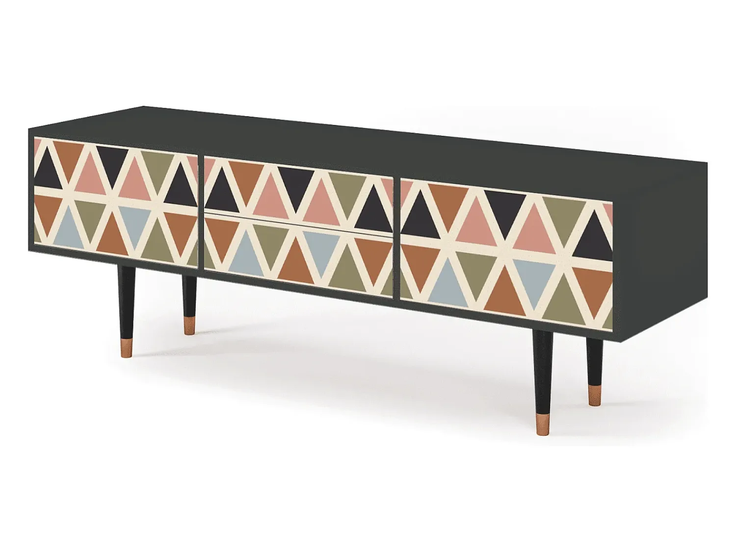 Mueble de TV - 170х59х48 cm - T4 - Royal Triangles, Antracite^ Móvel De Tv