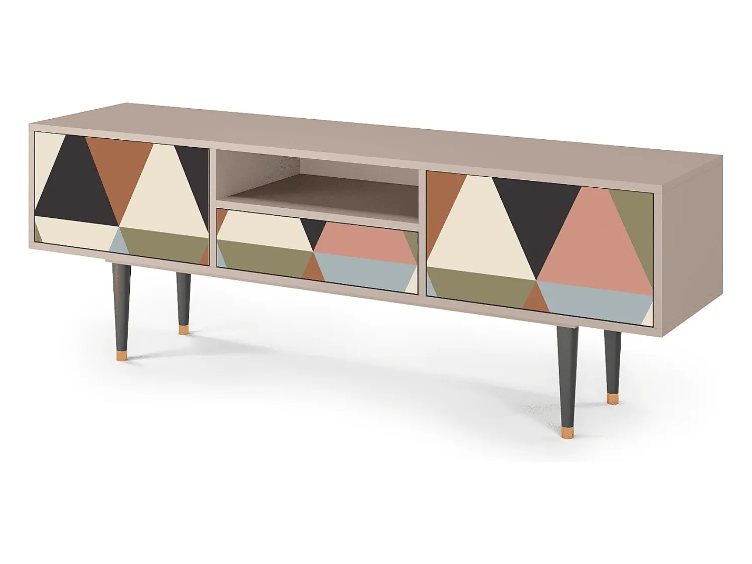 Mueble de TV - 170х59х41 cm - T6 - Royal Triangles, Latte^ Móvel De Tv
