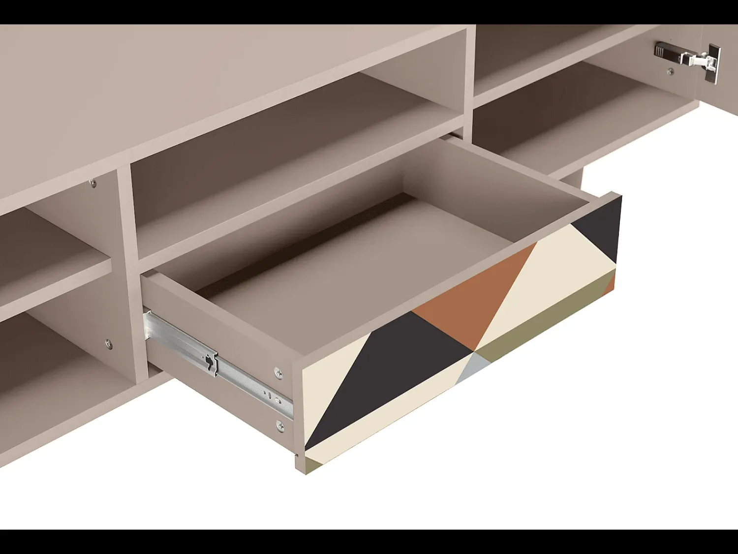 Mueble de TV - 170х59х41 cm - T6 - Royal Triangles, Latte^ Móvel De Tv