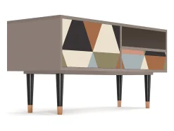 Móvel De Tv| Mueble de TV - 115х59х48 cm - T3 - Royal Triangles, Latte Bege