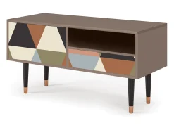 Móvel De Tv| Mueble de TV - 115х59х48 cm - T3 - Royal Triangles, Latte Bege