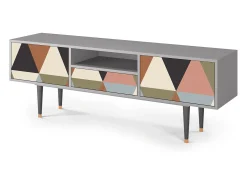 Mueble de TV - 170х59х41 cm - T6 - Royal Triangles, Cinza^ Móvel De Tv