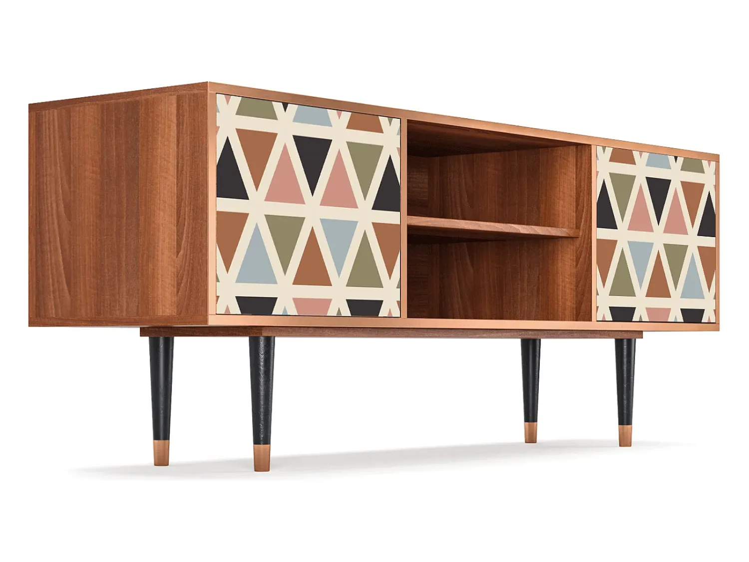 Mueble de TV - 170х69х48 cm - T2 - Royal Triangles, Nogueira^ Móvel De Tv