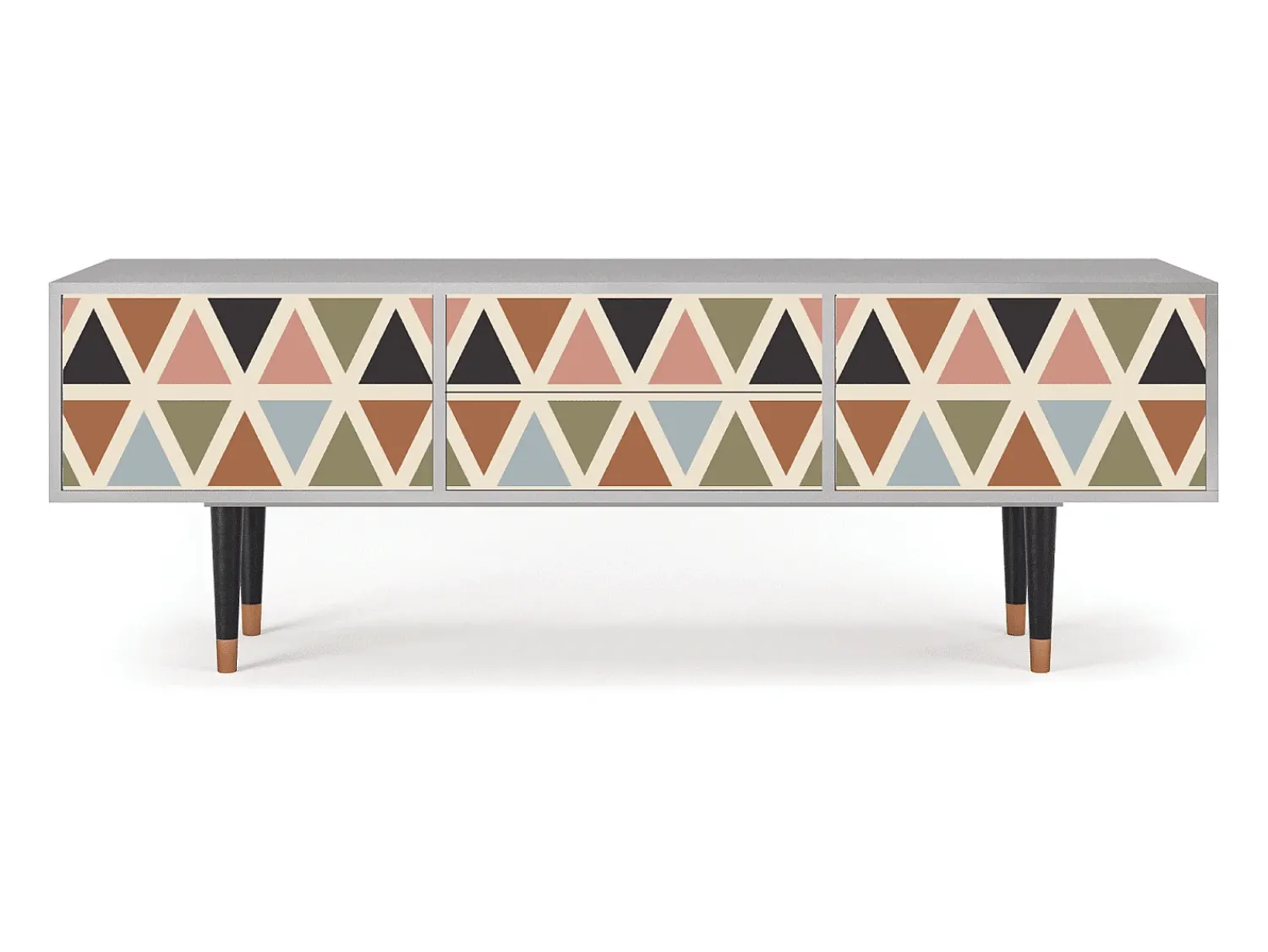 Mueble de TV - 170х59х48 cm - T4 - Royal Triangles, Cinza^ Móvel De Tv