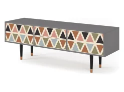 Mueble de TV - 170х59х48 cm - T4 - Royal Triangles, Cinza^ Móvel De Tv