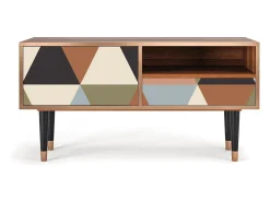 Best Mueble de TV - 115х59х48 cm - T3 - Royal Triangles, Nogueira Castanho