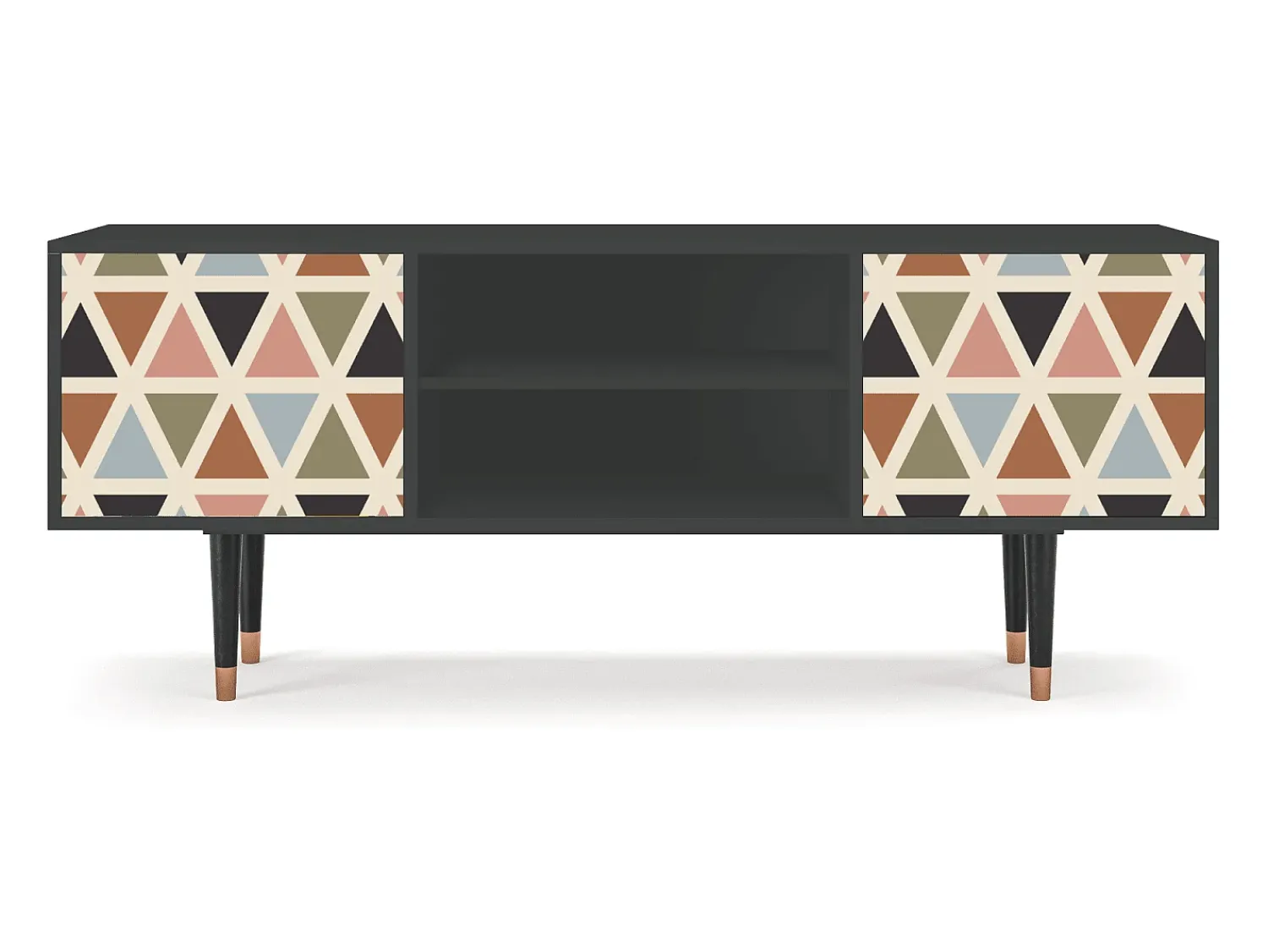 Mueble de TV - 170х69х48 cm - T2 - Royal Triangles, Antracite^ Móvel De Tv