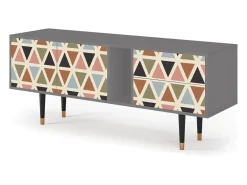 Mueble de TV - 170х69х48 cm - T1 - Royal Triangles, Cinza^ Móvel De Tv