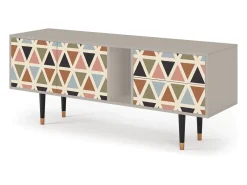 Online Mueble de TV - 170х69х48 cm - T1 - Royal Triangles, Areia Bege