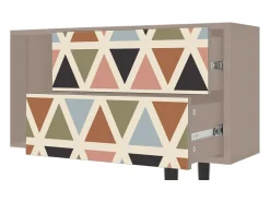 Móvel De Tv* Mueble de TV - 170х69х48 cm - T1 - Royal Triangles, Latte Bege