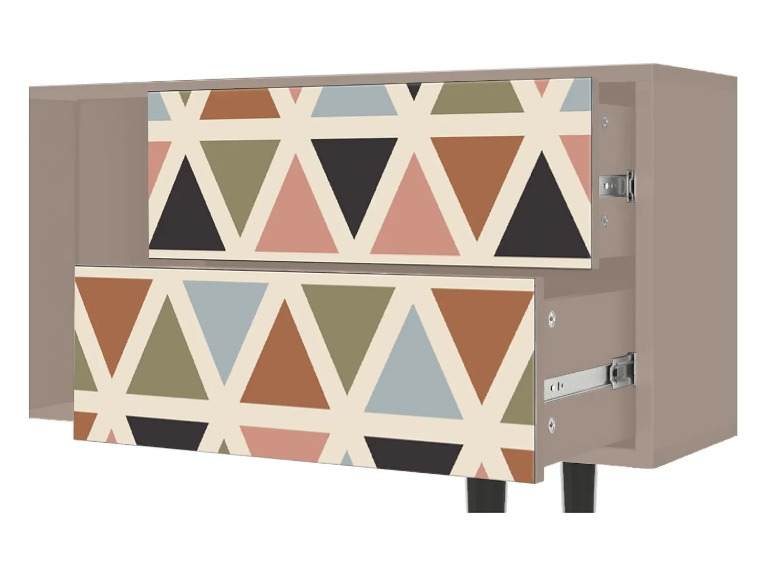 Móvel De Tv* Mueble de TV - 170х69х48 cm - T1 - Royal Triangles, Latte Bege