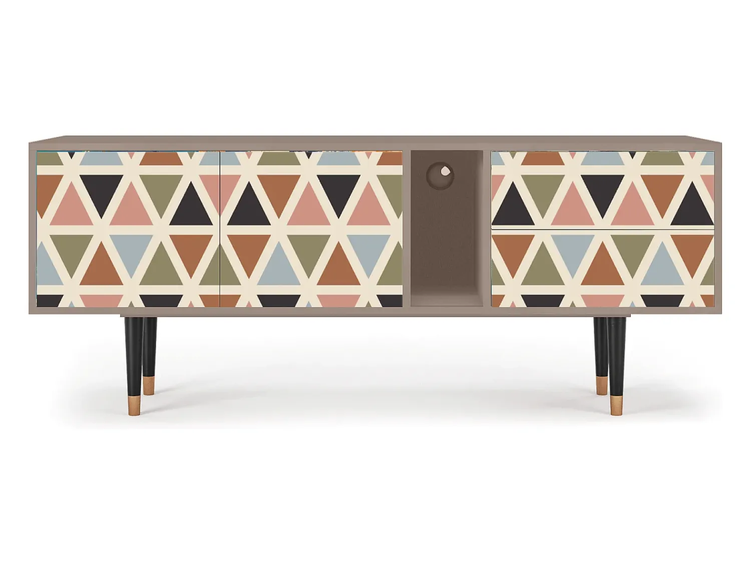 Móvel De Tv* Mueble de TV - 170х69х48 cm - T1 - Royal Triangles, Latte Bege