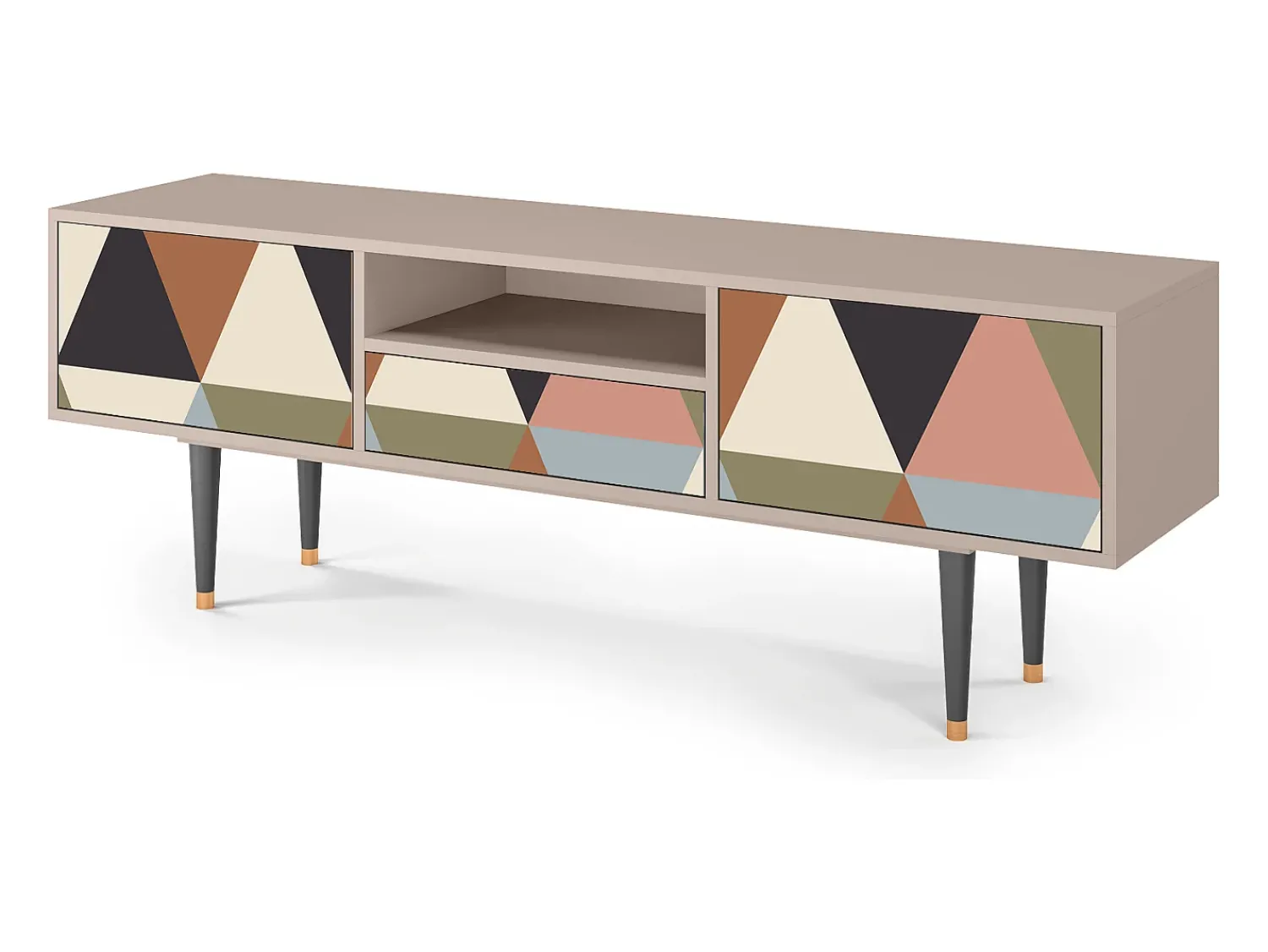 Mueble de TV - 170х59х41 cm - T6 - Royal Triangles, Areia^ Móvel De Tv