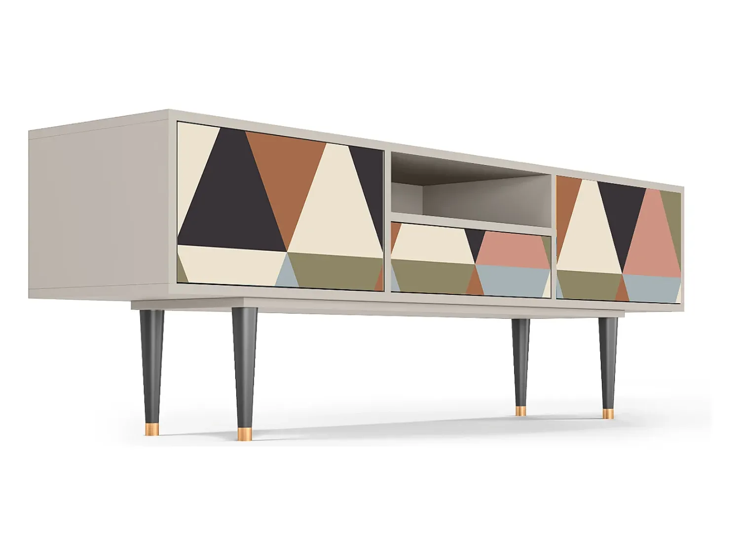 Mueble de TV - 170х59х41 cm - T6 - Royal Triangles, Areia^ Móvel De Tv