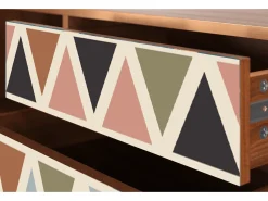 Mueble de TV - 170х59х48 cm - T4 - Royal Triangles, Nogueira^ Móvel De Tv