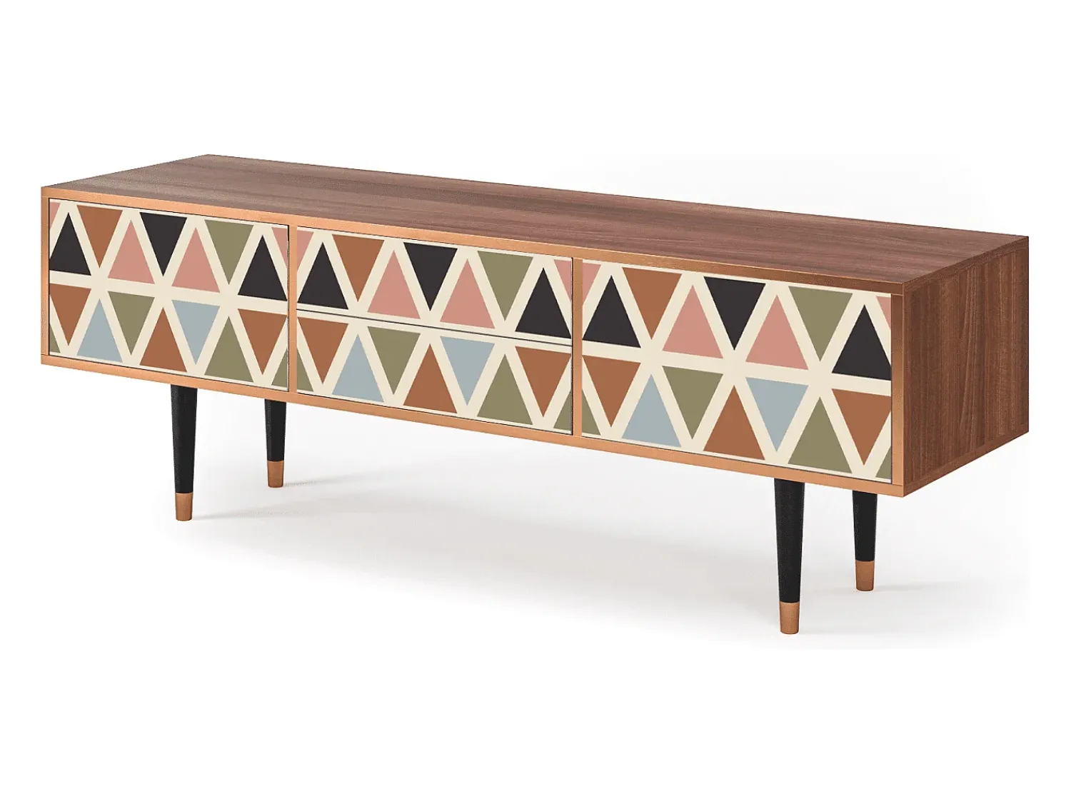 Mueble de TV - 170х59х48 cm - T4 - Royal Triangles, Nogueira^ Móvel De Tv