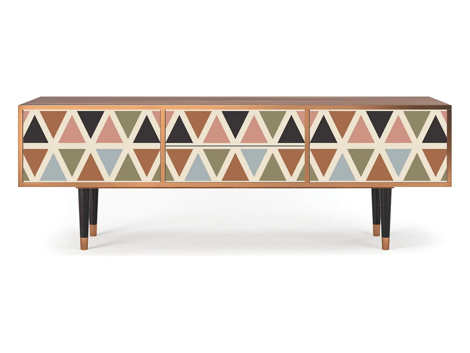 Mueble de TV - 170х59х48 cm - T4 - Royal Triangles, Nogueira^ Móvel De Tv